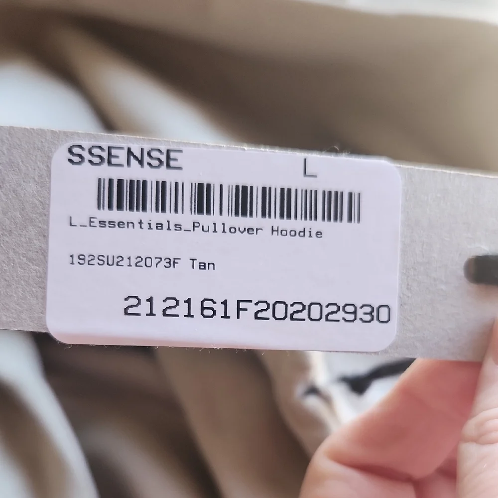 Fear of God Essentials Pullover Hoodie | Tan - Picture 10 of 13